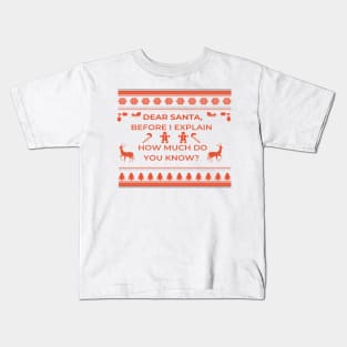 Dear Santa, before I explain How much do you know Kids T-Shirt